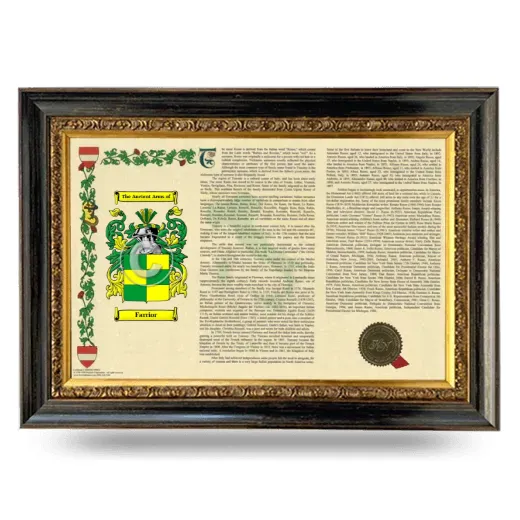 Farrior Armorial Landscape Framed - Heirloom