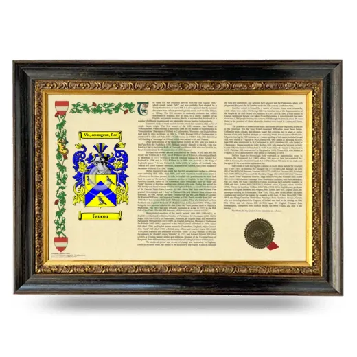 Faucon Armorial Landscape Framed - Heirloom