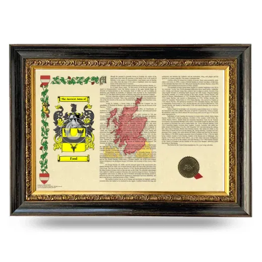 Faul Armorial Landscape Framed - Heirloom