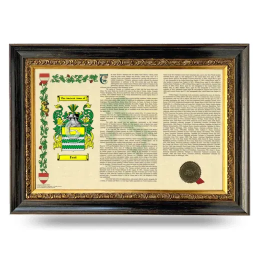 Favi Armorial Landscape Framed - Heirloom