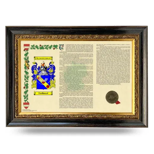 Ferdinand Armorial Landscape Framed - Heirloom