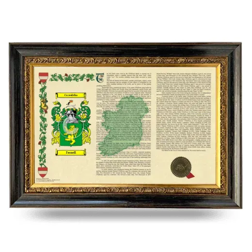 Ferrell Armorial Landscape Framed - Heirloom