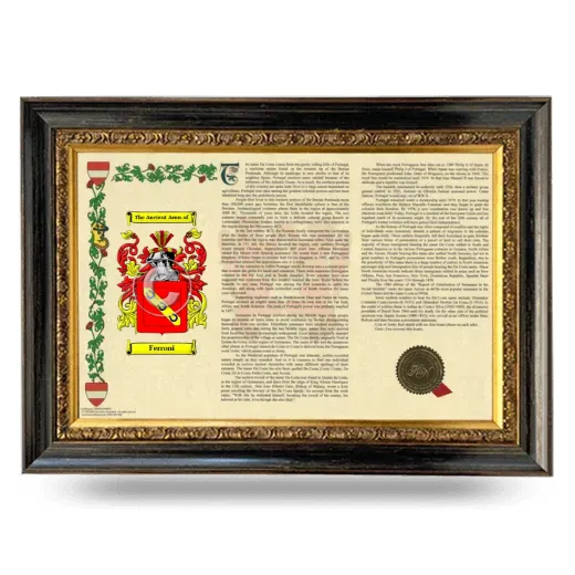 Ferroni Armorial Landscape Framed - Heirloom