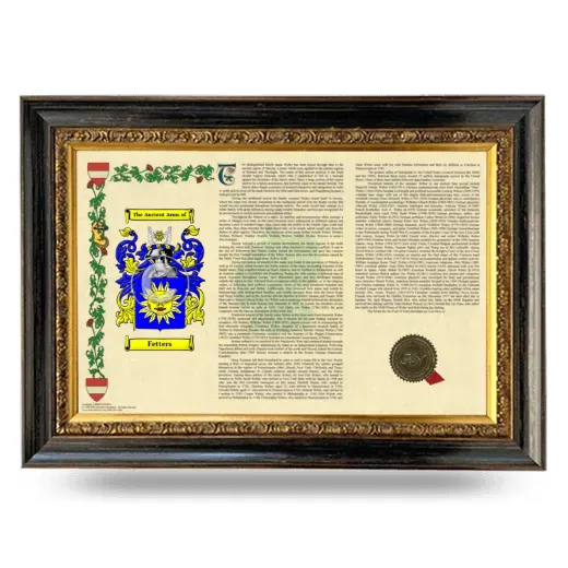 Fetters Armorial Landscape Framed - Heirloom