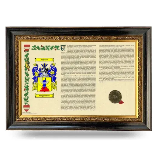 Fingerman Armorial Landscape Framed - Heirloom