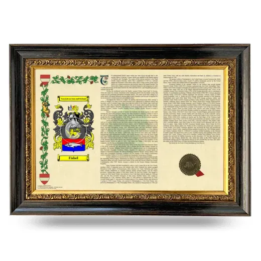Fishel Armorial Landscape Framed - Heirloom