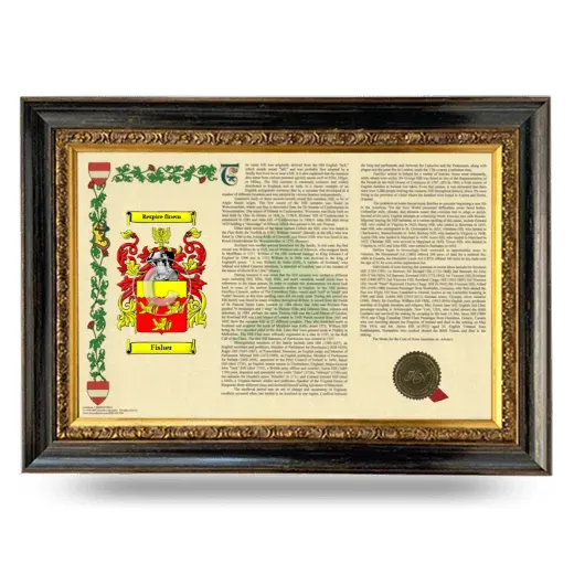 Fisher Armorial Landscape Framed - Heirloom
