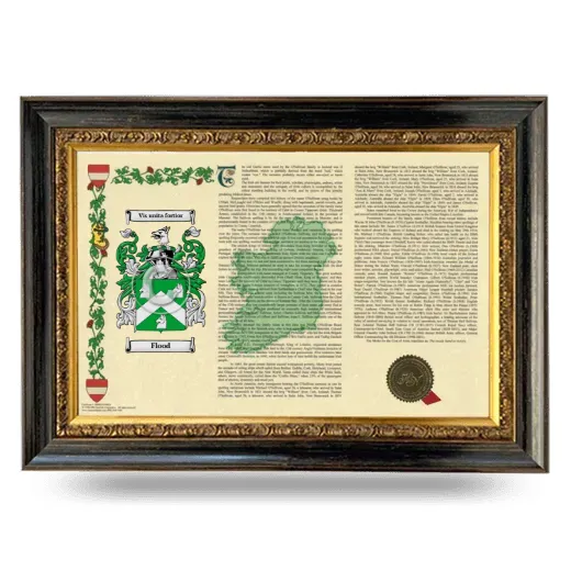 Flood Armorial Landscape Framed - Heirloom
