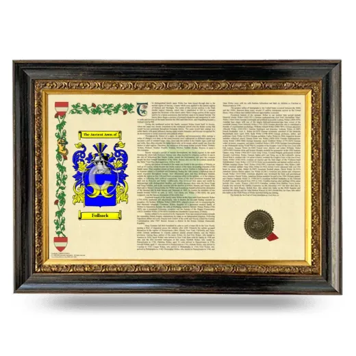Folback Armorial Landscape Framed - Heirloom