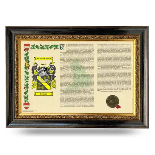 Folsem Armorial Landscape Framed - Heirloom