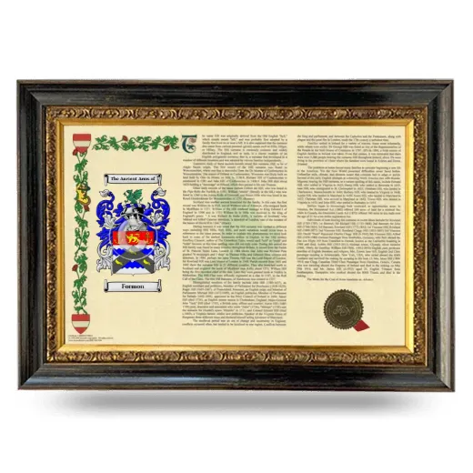 Formon Armorial Landscape Framed - Heirloom