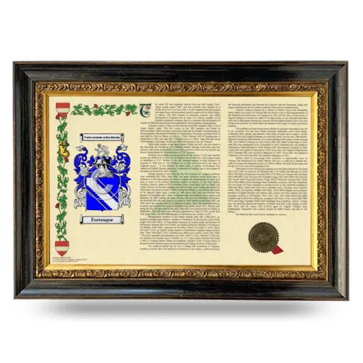 Fortesque Armorial Landscape Framed - Heirloom