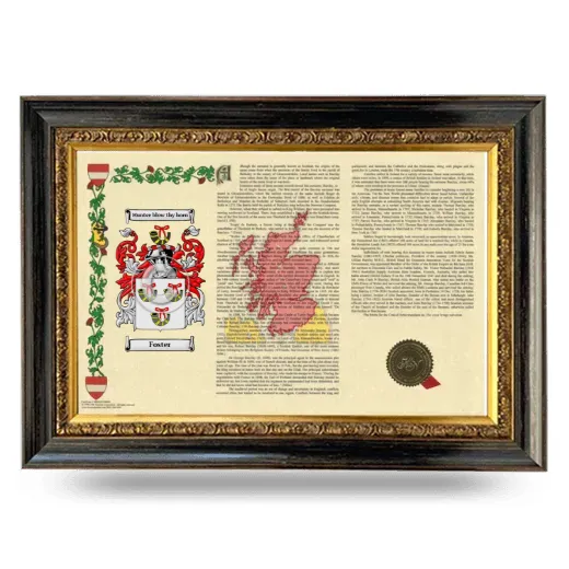 Foster Armorial Landscape Framed - Heirloom