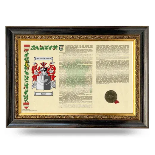 Foyot Armorial Landscape Framed - Heirloom