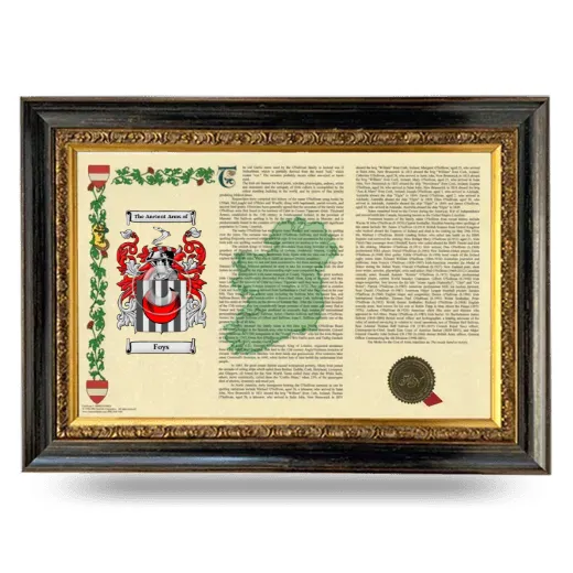 Foys Armorial Landscape Framed - Heirloom