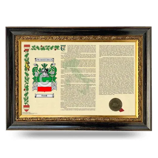 Frank Armorial Landscape Framed - Heirloom