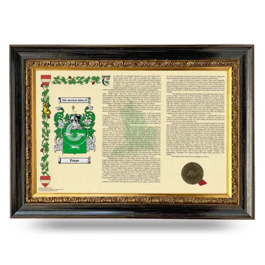 Fraye Armorial Landscape Framed - Heirloom
