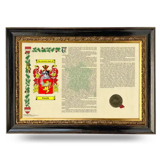 French Armorial Landscape Framed - Heirloom
