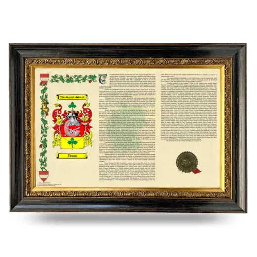Frum Armorial Landscape Framed - Heirloom