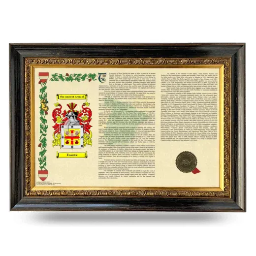 Fuente Armorial Landscape Framed - Heirloom