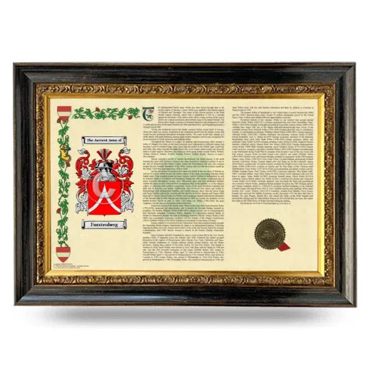 Furstenberg Armorial Landscape Framed - Heirloom
