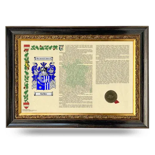 Gaches Armorial Landscape Framed - Heirloom