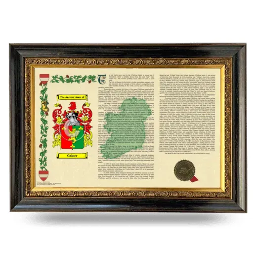 Gainer Armorial Landscape Framed - Heirloom