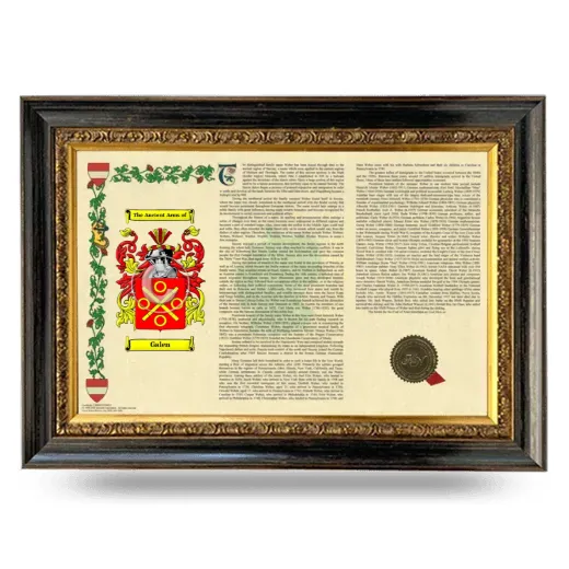 Galen Armorial Landscape Framed - Heirloom