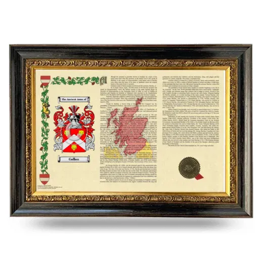 Gallan Armorial Landscape Framed - Heirloom