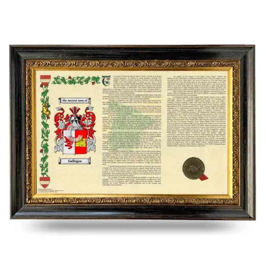 Gallegos Armorial Landscape Framed - Heirloom