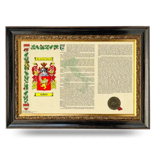 Galletti Armorial Landscape Framed - Heirloom