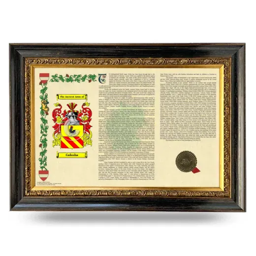 Galusha Armorial Landscape Framed - Heirloom