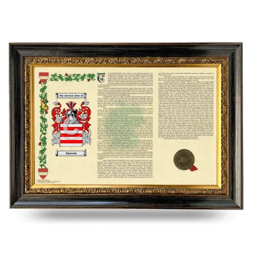 Gamen Armorial Landscape Framed - Heirloom