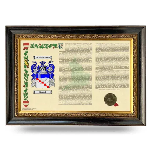 Gamish Armorial Landscape Framed - Heirloom