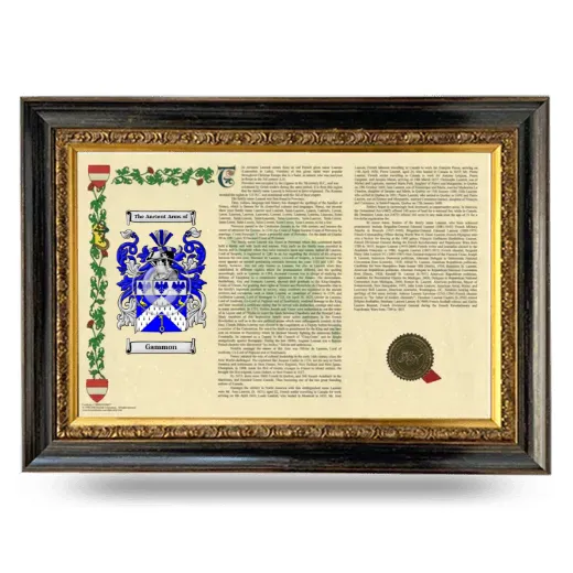 Gammon Armorial Landscape Framed - Heirloom