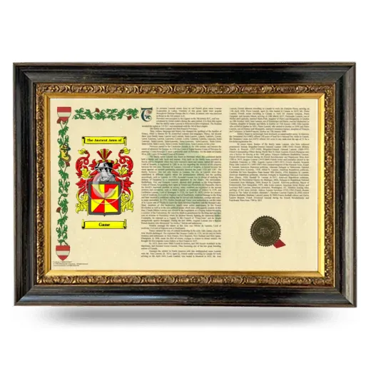 Gane Armorial Landscape Framed - Heirloom