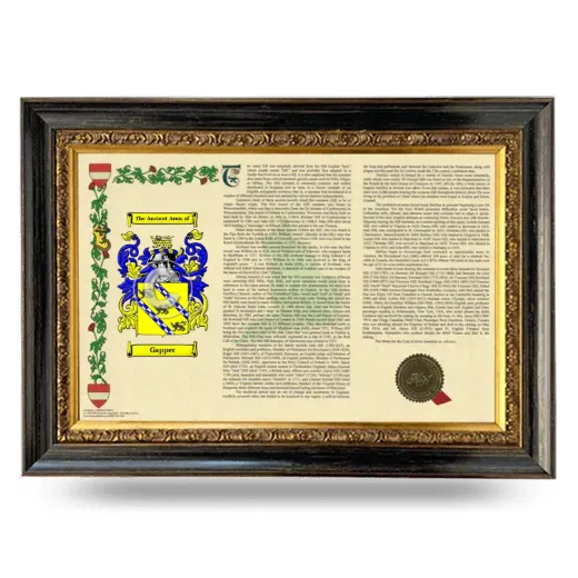 Gapper Armorial Landscape Framed - Heirloom