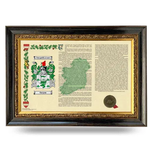 Garyon Armorial Landscape Framed - Heirloom