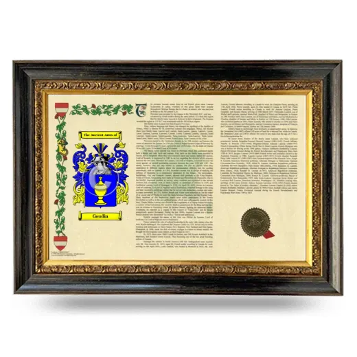 Gaudin Armorial Landscape Framed - Heirloom