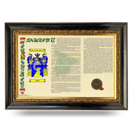 Gaur Armorial Landscape Framed - Heirloom