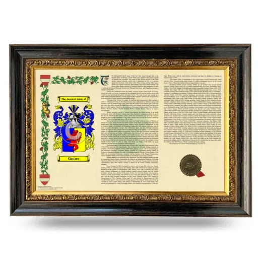 Gauser Armorial Landscape Framed - Heirloom