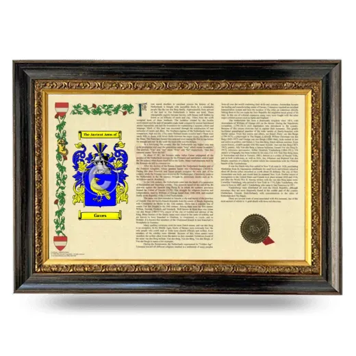 Gaves Armorial Landscape Framed - Heirloom