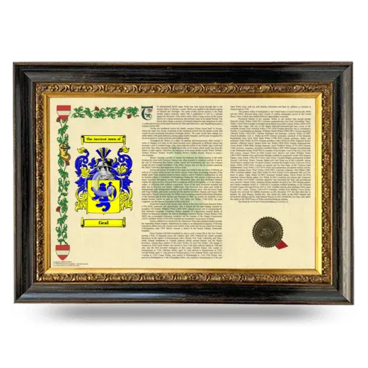 Geal Armorial Landscape Framed - Heirloom