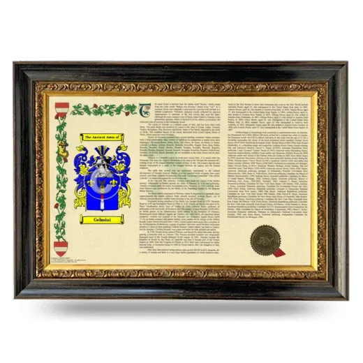 Gelmini Armorial Landscape Framed - Heirloom