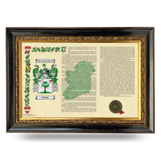 Gerrity Armorial Landscape Framed - Heirloom