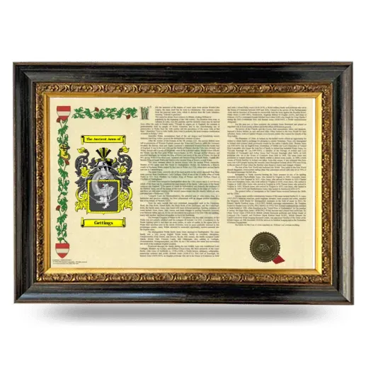 Gettings Armorial Landscape Framed - Heirloom