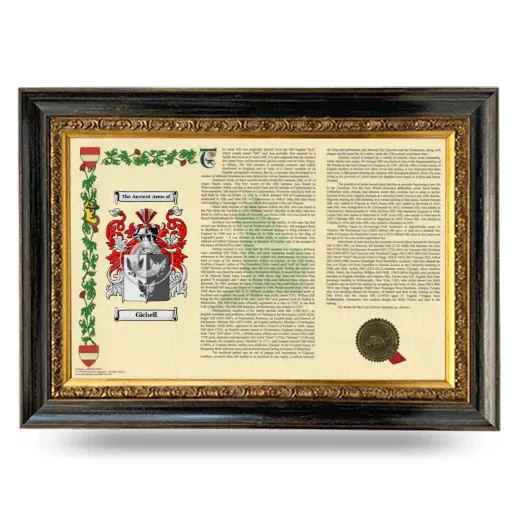 Gichell Armorial Landscape Framed - Heirloom