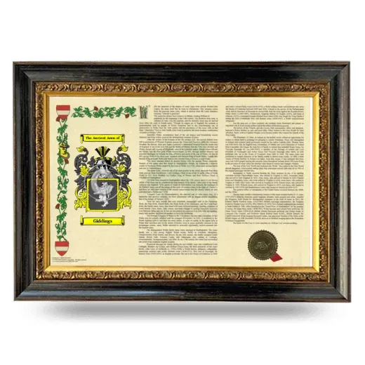 Giddings Armorial Landscape Framed - Heirloom
