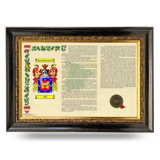 Gill Armorial Landscape Framed - Heirloom