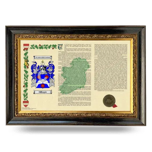 Gillespie Armorial Landscape Framed - Heirloom